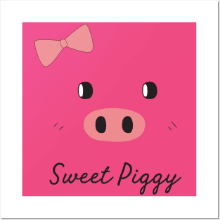 Sweet Piggy Face Posters and Art